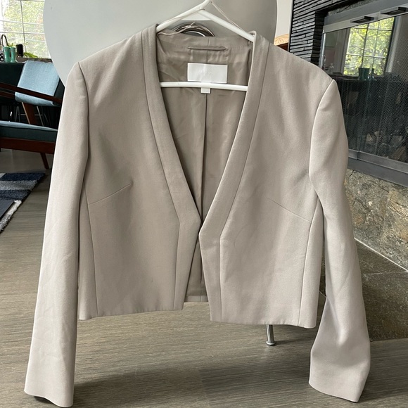 Hugo Boss Jackets & Coats Womens Hugo Boss Taupe Colored Buttonless Suit Jacket Size 8